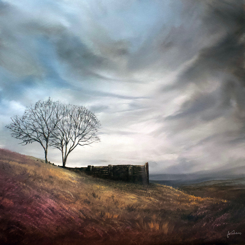 Top Withens Painting inspired by Wuthering heights on The Yorkshire Moors in Haworth by Danny Abrahams Art 