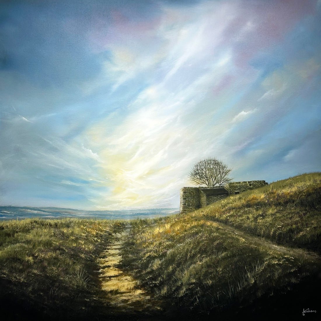Painting of Top Withens in Haworth on the Yorkshire Moors