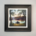 Bench Warmers Lake District landscape art print of couple on bench at Friars Crag overlooking Derwentwater by Danny Abrahams