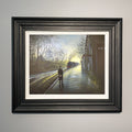 Next Stop Haworth vintage steam train at Haworth station Yorkshire railway art by Danny Abrahams 