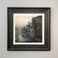 Some Things Never Change is a moody and atmospheric art print taken from original oil painting of Haworth Main Street Yorkshire Landscape by Danny Abrahams 