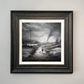Whirlwind To Oz Wizard of Oz landscape art print with Dorothy and Toto walking towards tornado by Danny Abrahams