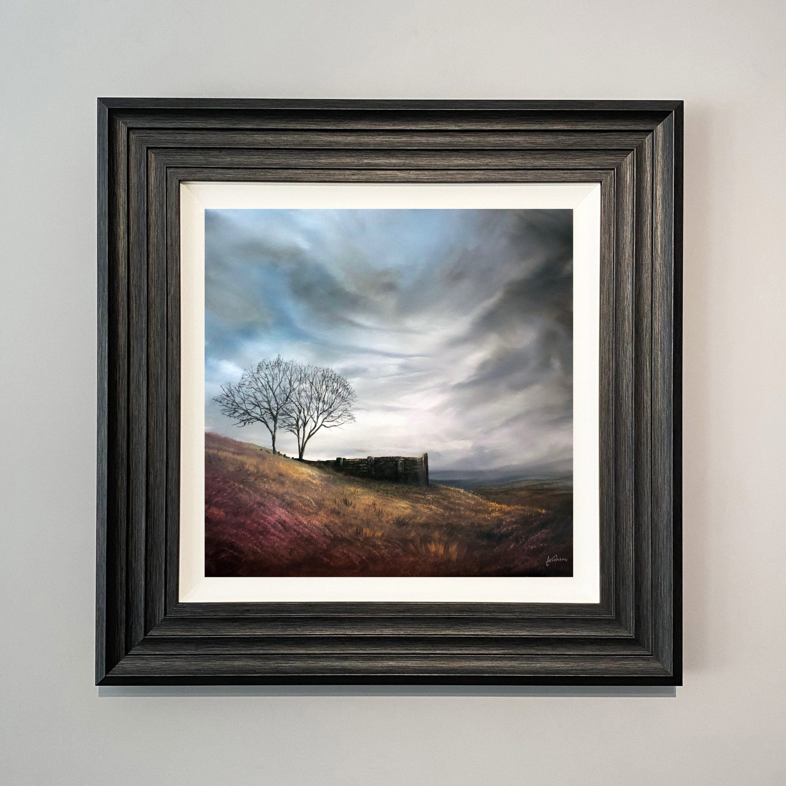 Wuthering Heights landscape art print by Danny Abrahams showing moody and atmospheric Top Withens Haworth Yorkshire Moors inspiration for Wuthering Heights by Emily Brontè